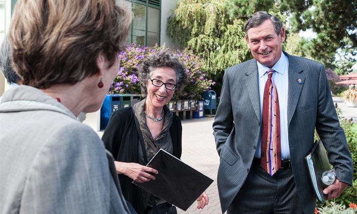 Chancellor White visits San Francisco State in 2013.