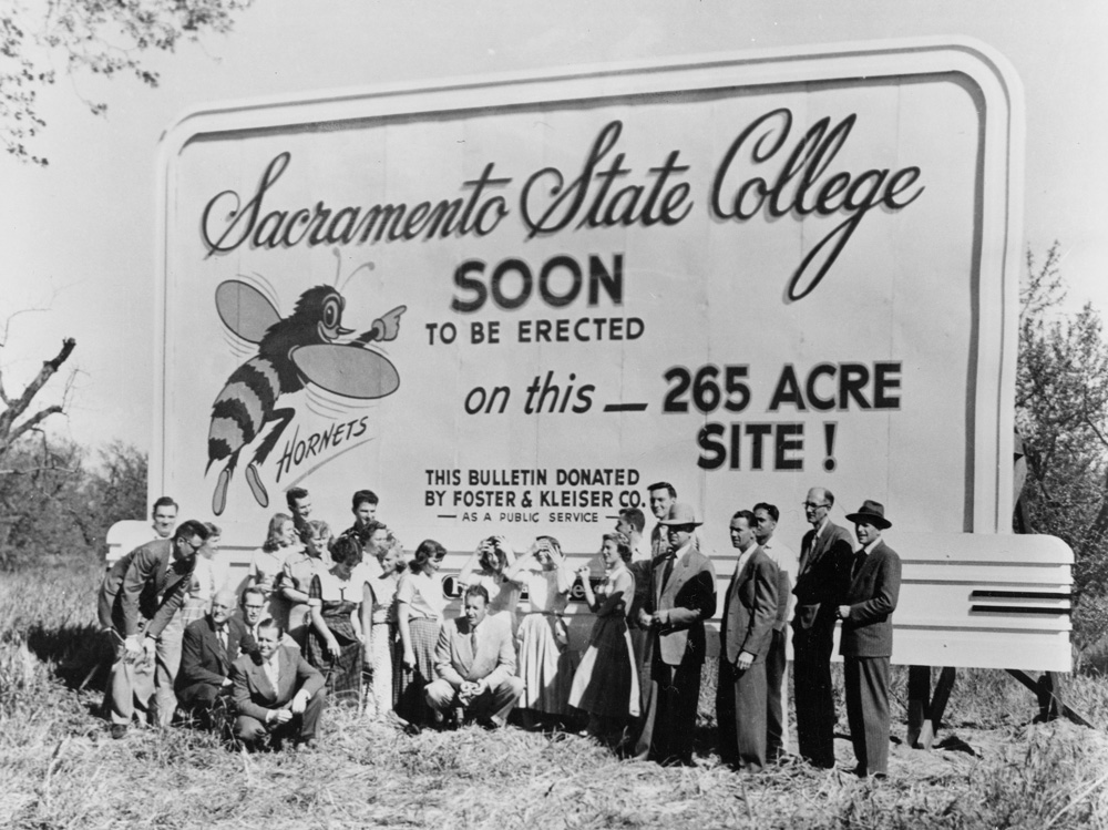 SACRAMENTO   April 1, ​1951The current location of Sacramento State opens in 1952. Between 1947-1951, the campus shared facilities with Sacramento City College.